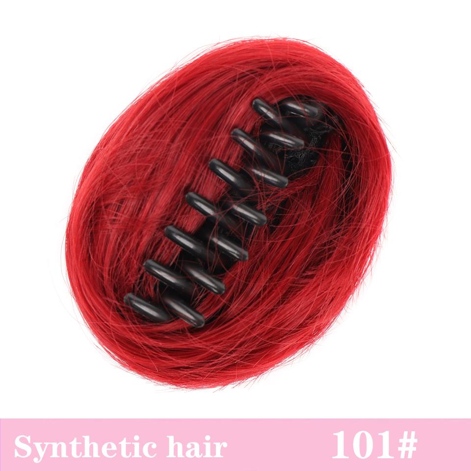 LUPU Coque de menina natural preto marrom liso bagunçado para mulheres e crianças donut rolo cabelo bun