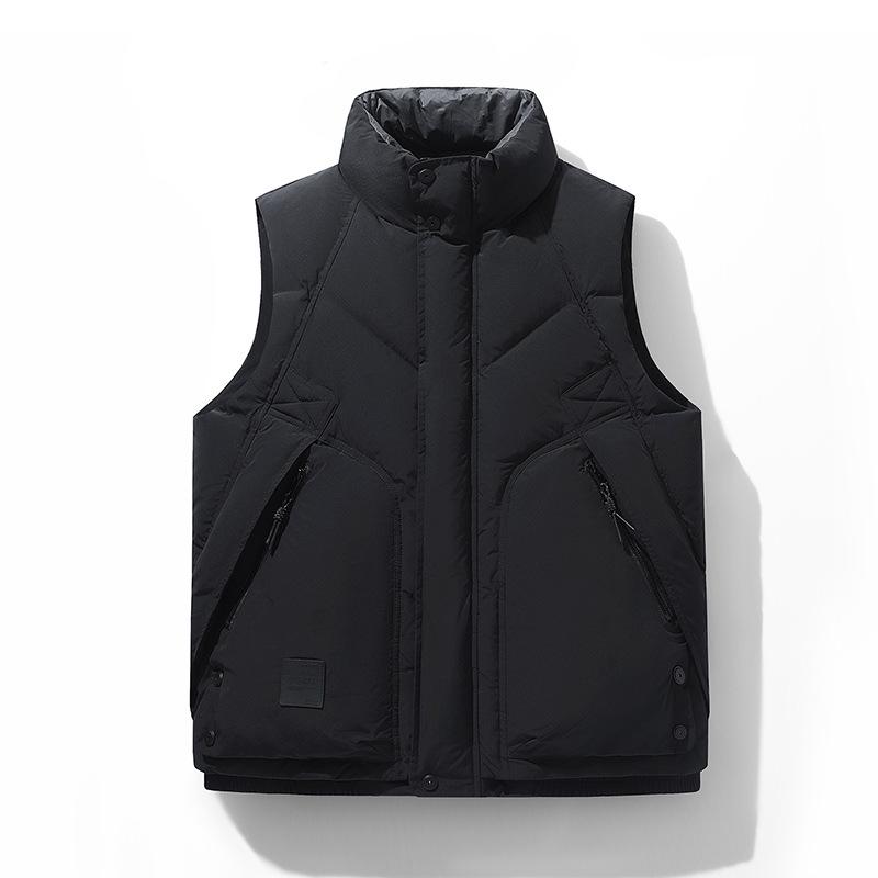 New Men's Hooded Down Vest: Cool Hong Kong & Korean Style for Autumn/Winter