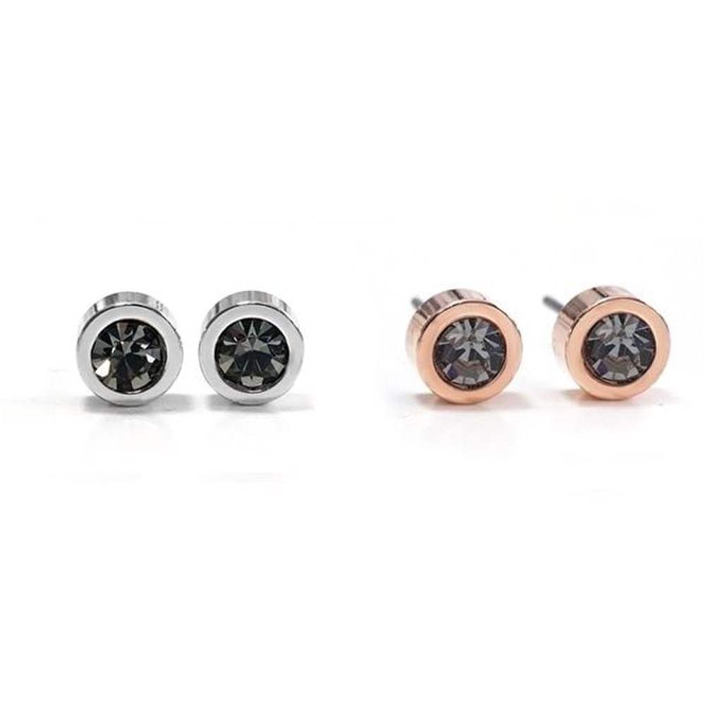 E399 Silver Knight Austrian Crystal Earrings