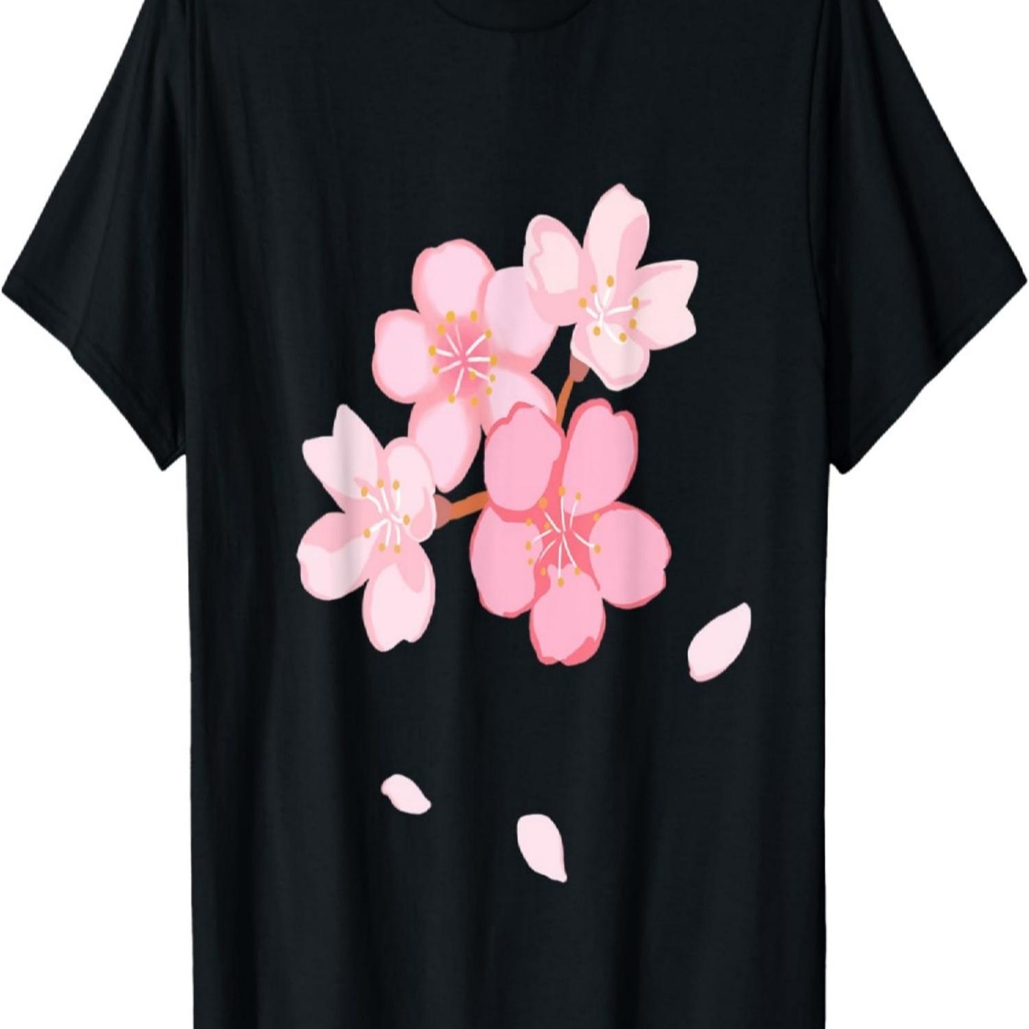 Sakura Cherry Blossom Flowers T-Shirt S