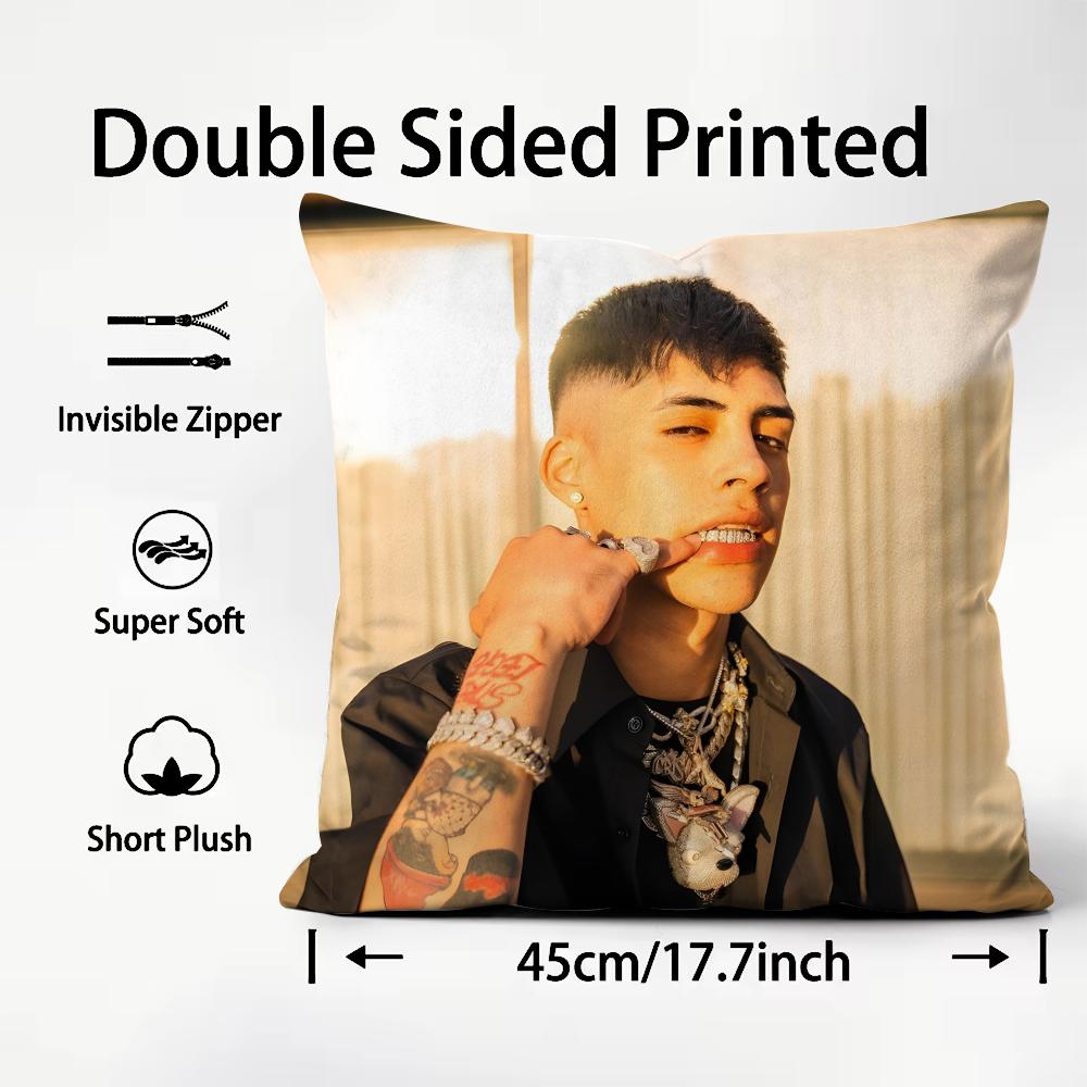 CCris MMj Singer Cushion Cover Plush Fabric Soft DoubleSided Printed Sofa Warm Winter Home Child Gift Pillow Case
