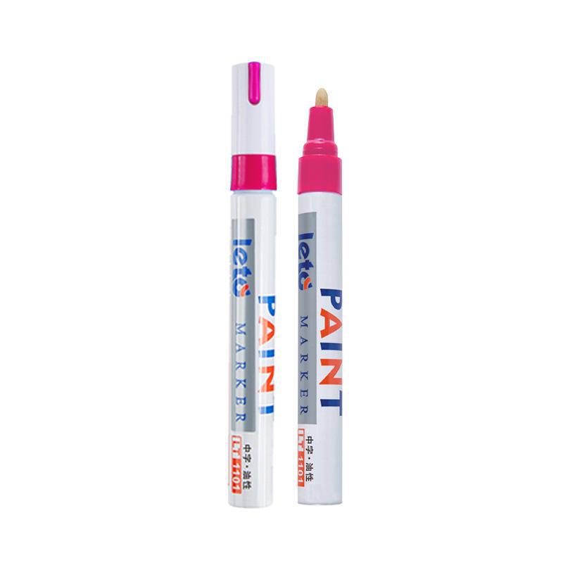 Waterproof Colored Metal Graffiti Marker: Non-Fading White Oily Paint Pen for DIY and Tire Repair