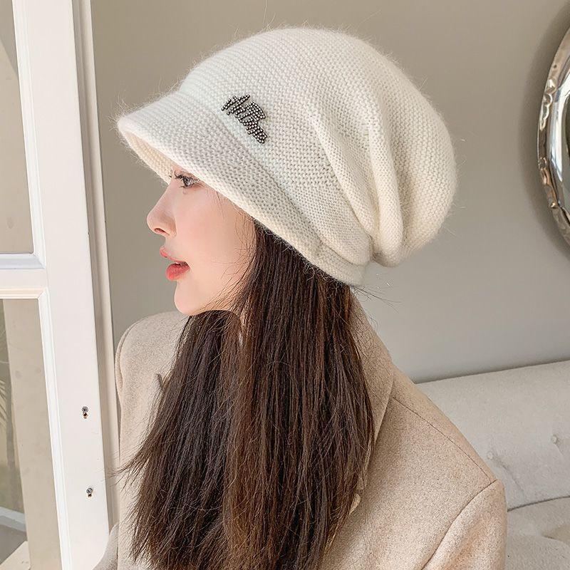 Hat Women's Winter Fashion Autumn and Winter Thermal Hat Knitted Wool Hat