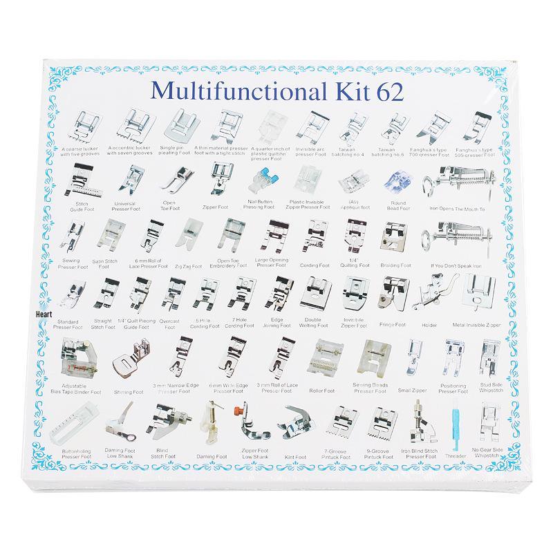 Multifunktionales Nähmaschinen-Nähfuß-Set - 32-teilig, 42-teilig, 48-teilig, 52-teilig, 62-teilig, 72-teilig Deluxe-Optionen verfügbar