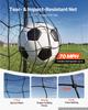 VEVOR Soccer Goal 3 X 2 M Soccer Goal for Backyard Iron Frame PE Net, Portable & Durable Set, High-Strength Net, Foam Padding, Ground Stakes