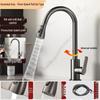 TLXT Wall-Mounted Kitchen Faucet with Pull-Out Sprayer