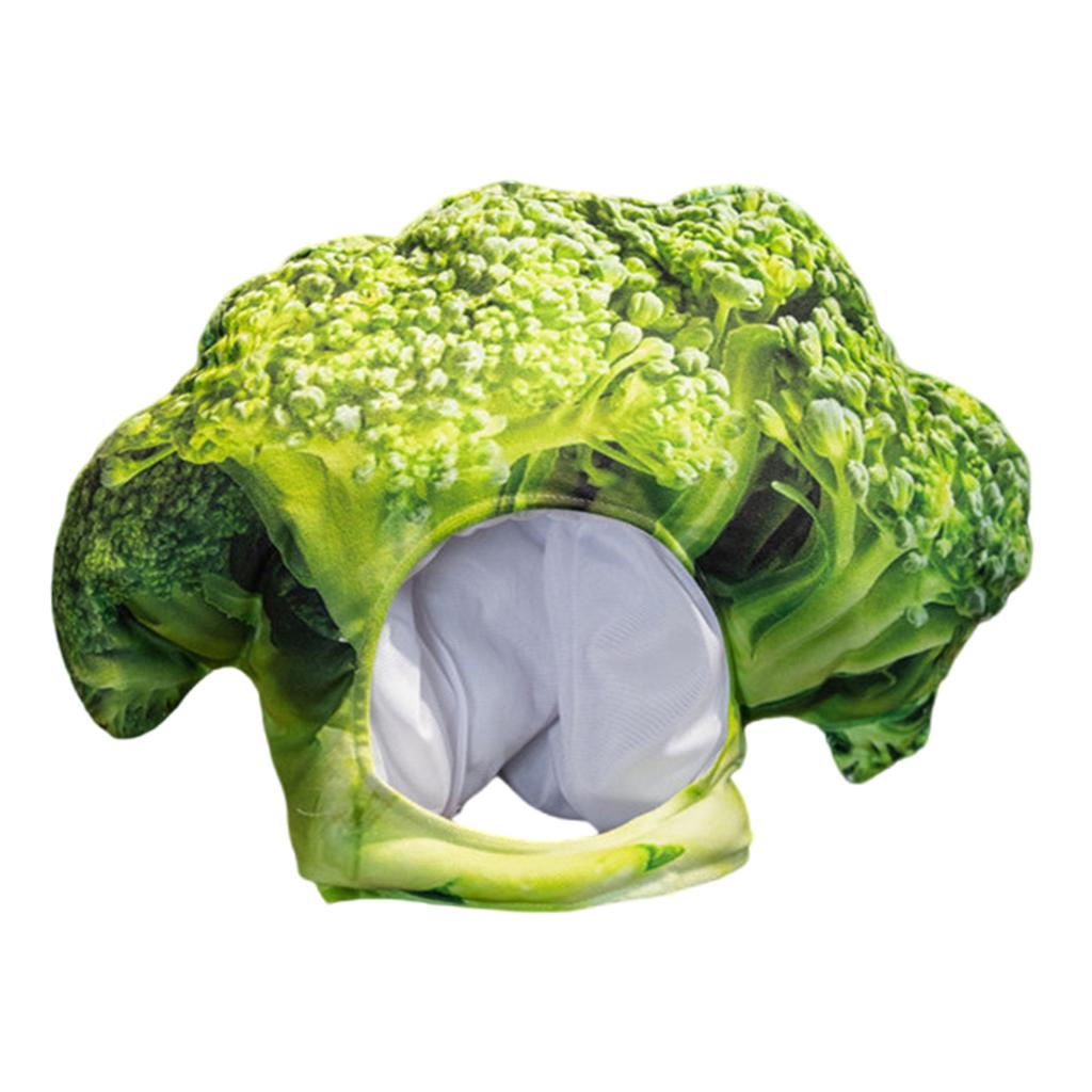 Cartoon Photo Headgear Hat for Adult Broccoli Hat for Boys Girl Lovely Photo Hat Festival Celebration Party Headpiece