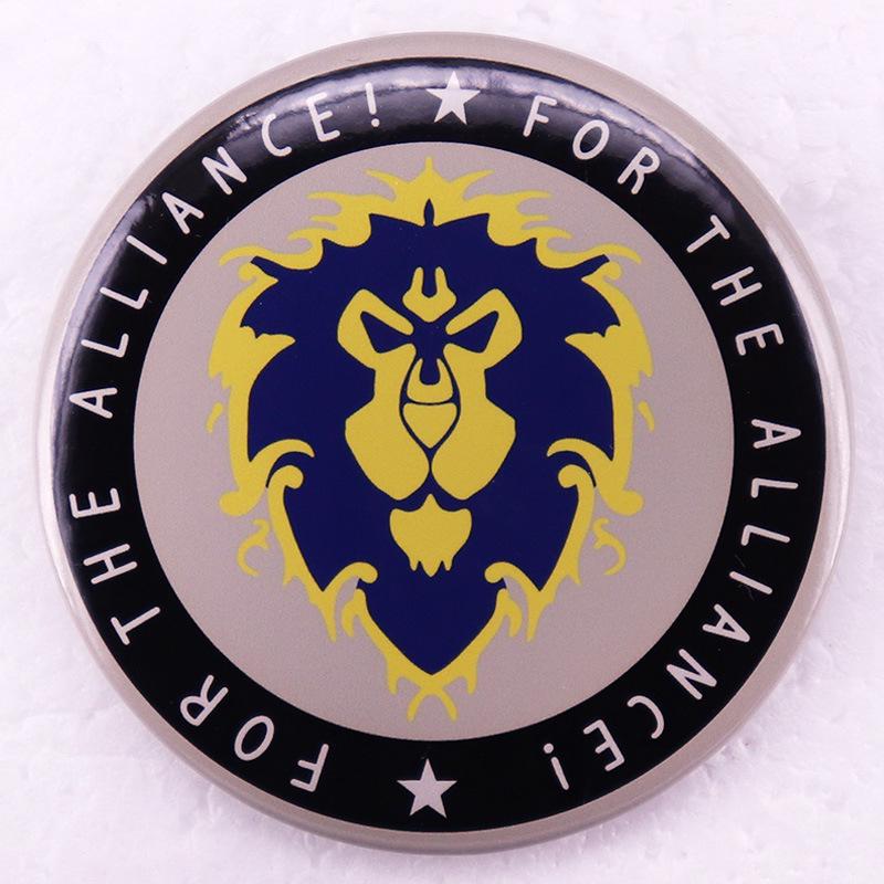 World of Warcraft Alliance Lion Head Brooch Pin