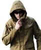 Outdoor Jacket Multifunctional Hooded Tactical Mountain Parka M65 Full of Pockets Compatible with Work Cargo Water Repellent [eleitchtee] [LHT] Men's