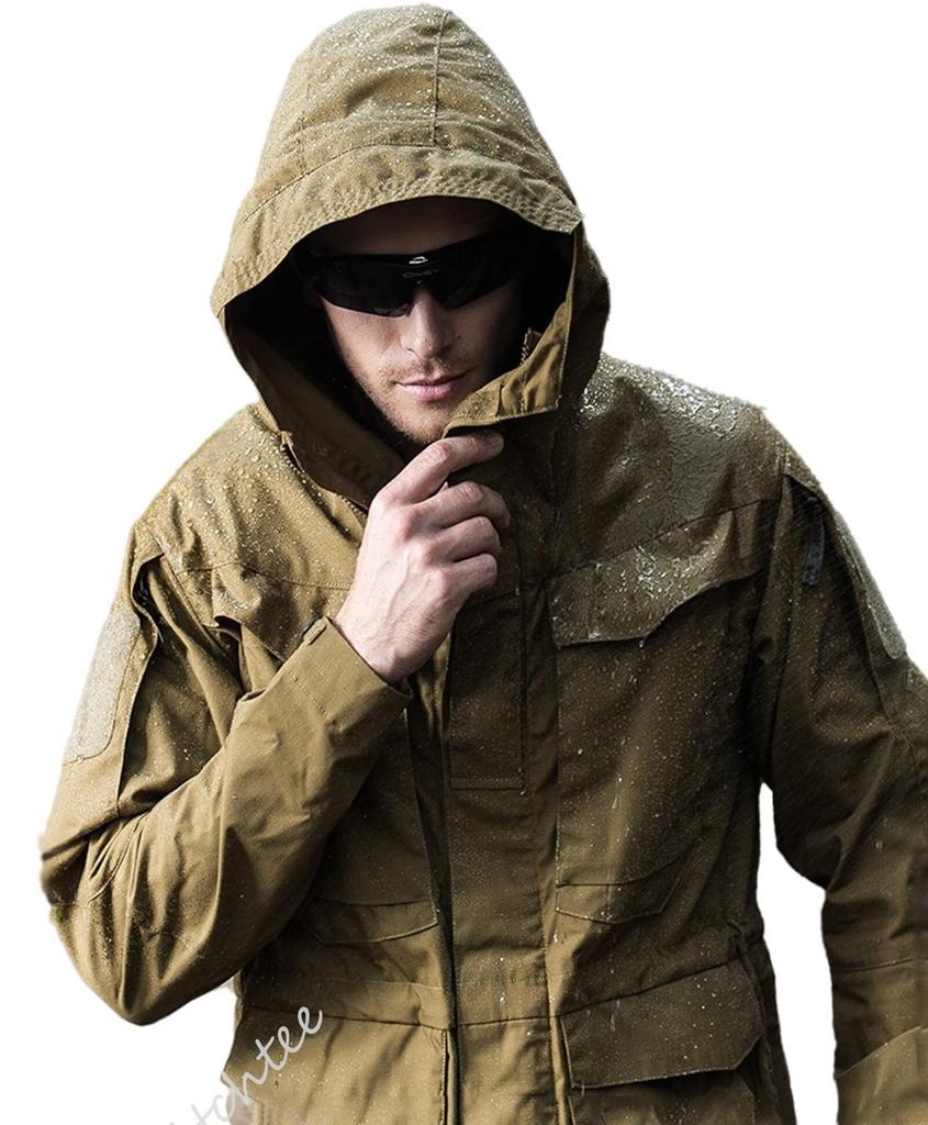 Outdoor Jacket Multifunctional Hooded Tactical Mountain Parka M65 Full of Pockets Compatible with Work Cargo Water Repellent [eleitchtee] [LHT] Men's