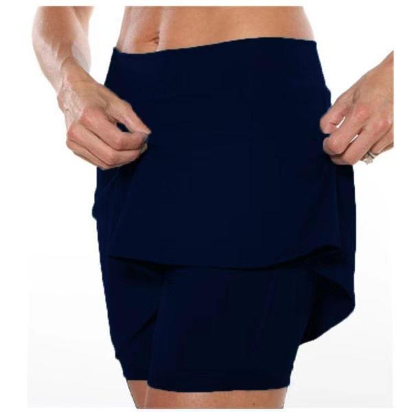 

Women Summer Short Plus Size High Waist Fake 2-Layer Tennis Skirt Golf Skort Activewear Sport Workout Running Skirt 5XL