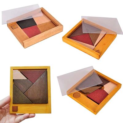 Casse-tête en bois Classique QI Tangram Unique Puzzles pour Adultes Enfants Résolution de problèmes Jouets Éducatifs Cadeaux Intellectuels