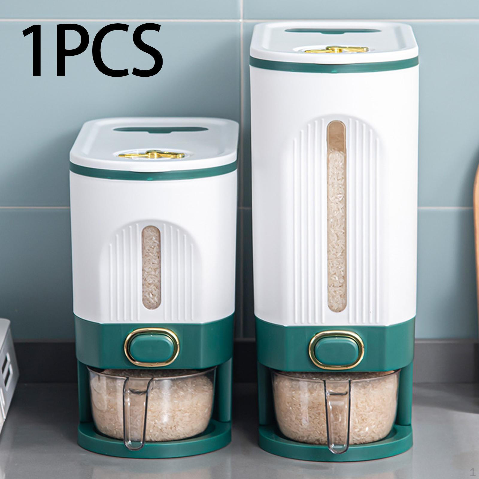 

Airtight Cereal Storage Containers Countertop Rice Dispenser Container Green S