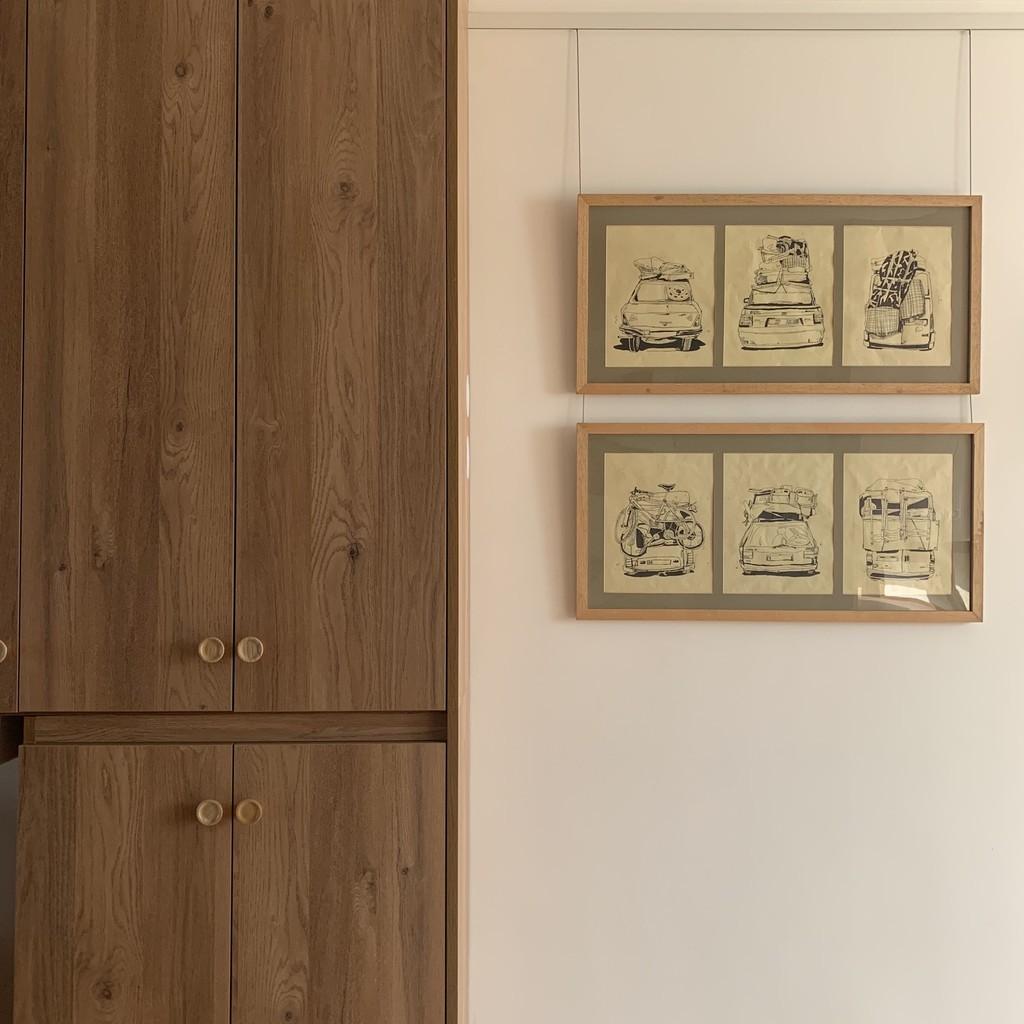Picture Hanging Systems Studio Exhibition Hall Wall-mounted Rail Kit(2 White Rails 4 Stainless steel Cables 4 Hooks)
