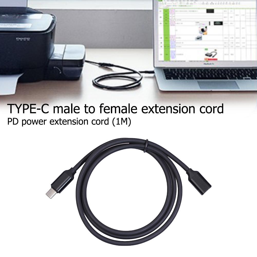 

1 м USB C удлинительный кабель тип C папа-мама PD зарядный удлинитель шнур #C