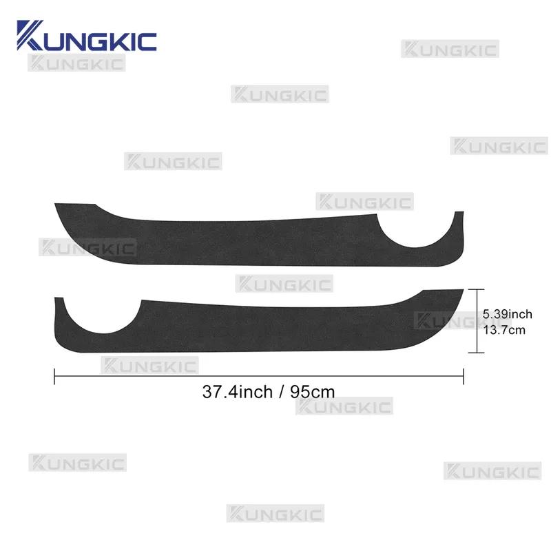 Suede Door Anti-kick Pad For Fiat 500 2008-2024 Abarth 595 695 2012-  2024 Car Leather Carbon Mat Interior Trim Accessories