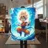 1PC Son Goku  Print Flannel Blanket, High Quality All Seasons, Home Decor, Warmth and Comfort, Perfect for Christmas Gifts