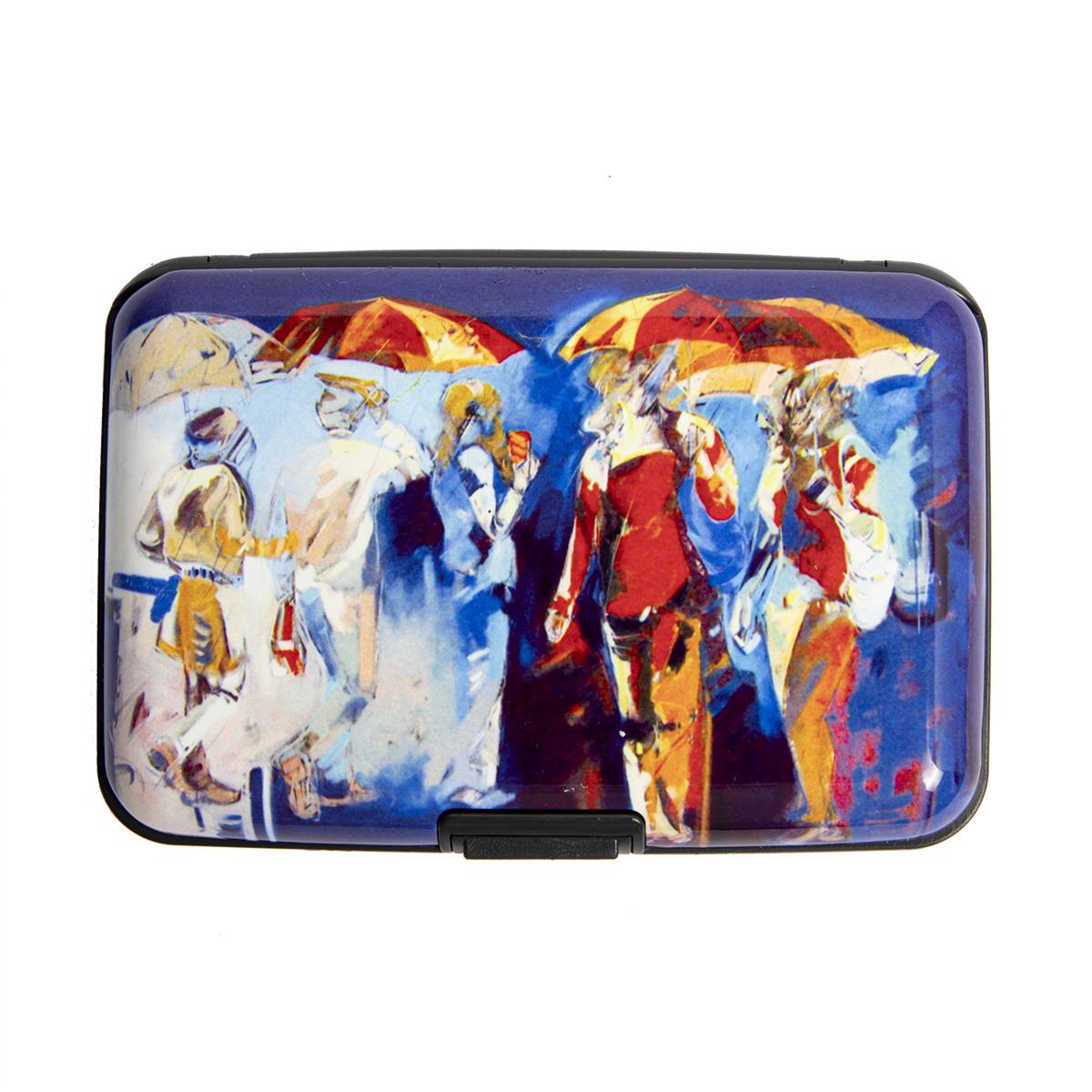 

Biggdesign Metal Lid Card Holder, 6 Different Sections, Full Metal Body, Security Lock