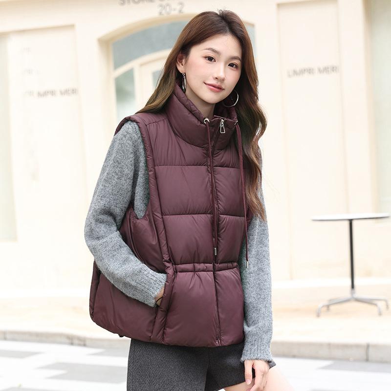 New down cotton vest women's coat autumn and winter fashion warm cotton-padded jacket vest vest jacket