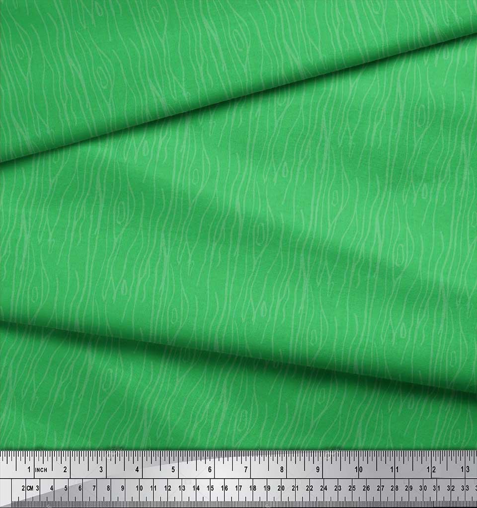 Soimoi Japan Crepe Satin Fabric Wood Grain Texture Fabric Prints By metre 42 Inch