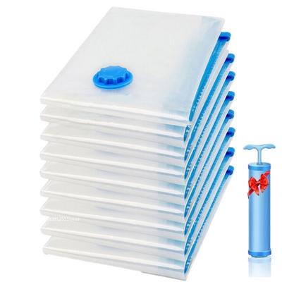 Reusable Vacuum Bag and Pump Cover for Clothes Storing Large Plastic Compression Empty Bag Travel Accessories Storage Container