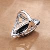 Fashion Elegant Oval White Natural Shell Big Stone Rings