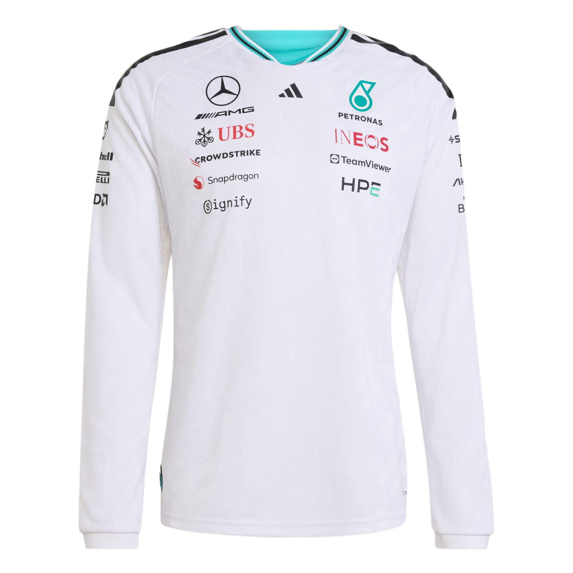 Аутентичная мужская футболка Adidas MERCEDES AMG PETRONAS FORMULA 1 TEAM с технологией Quick Dry KE5308 4XL