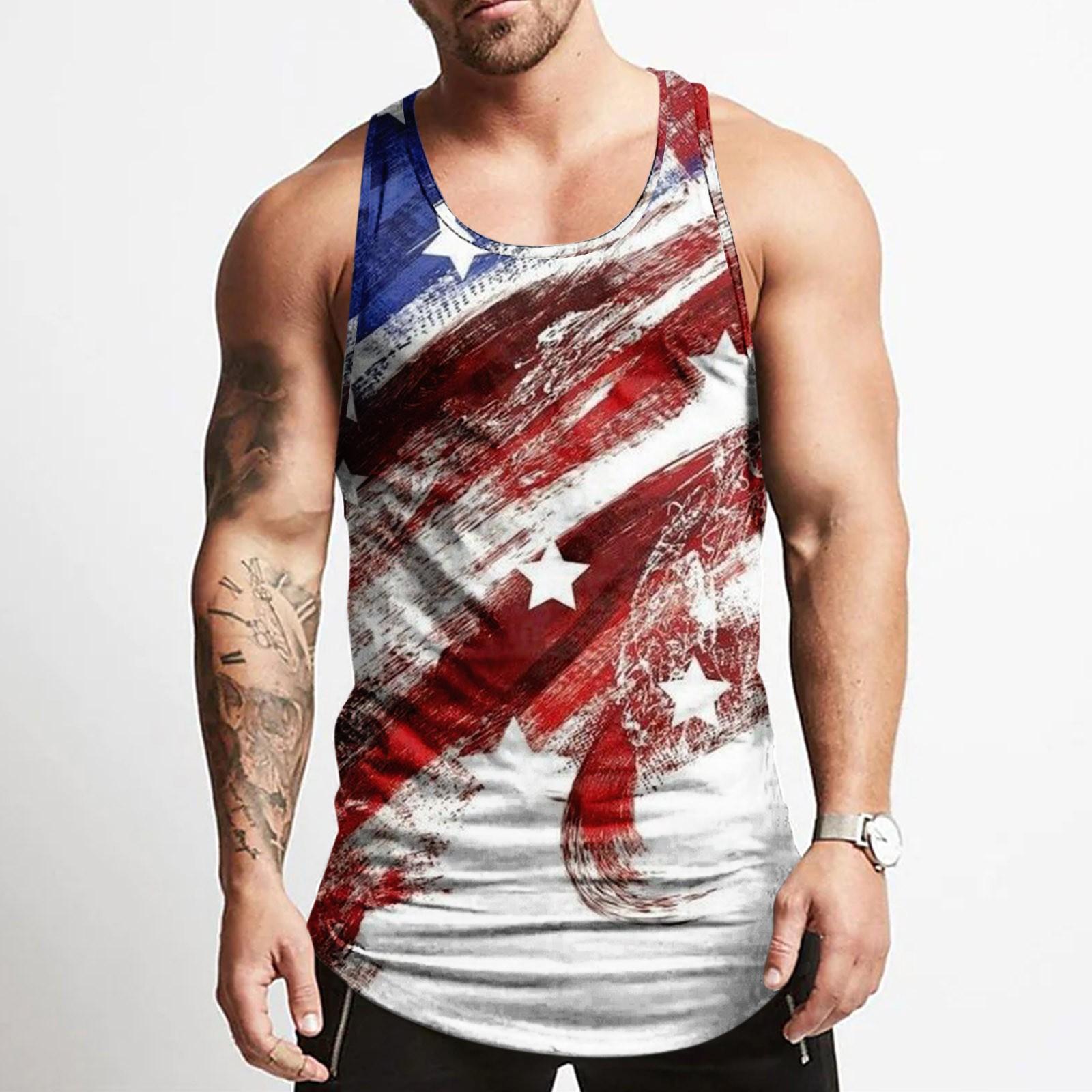 

Мужская майка без рукавов, приталенная модная летняя футболка с рисунком, быстросохнущая гавайская пляжная футболка XL винный