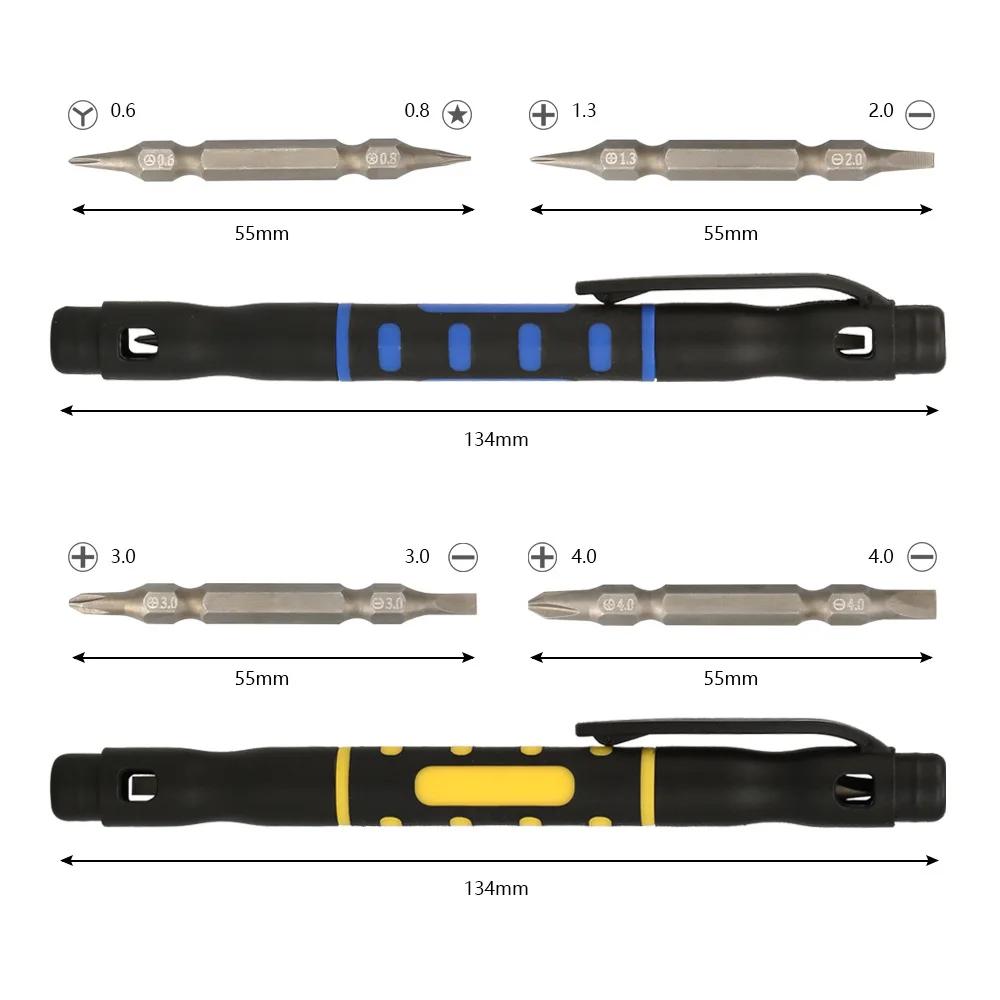 New Arrival 3 in 1 Pocket Pen Screwdriver Portable Slotted Strong Magnetic Phillips Screwdriver for Phone Repair Multi-Type Tool