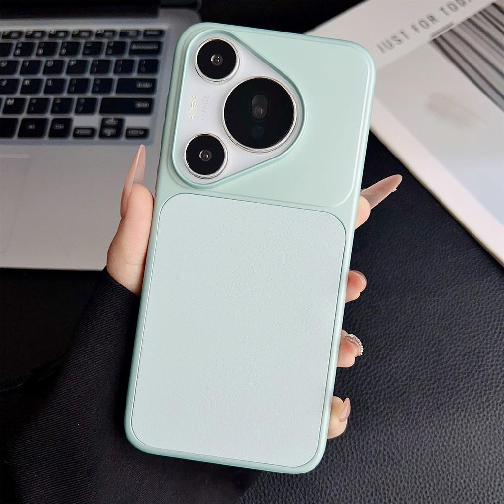 Case For Huawei Pura 90 Pro Max Fashionable Plain Leather Texture Light Magnetic PC Cover For Huawei Pura90 Pro Shockproof Funda