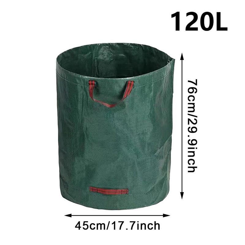 Foldable Reusable Trash Storage Container Large Capacity Garden Garbage Container Waterproof 60/100/120/272/300/400/500L