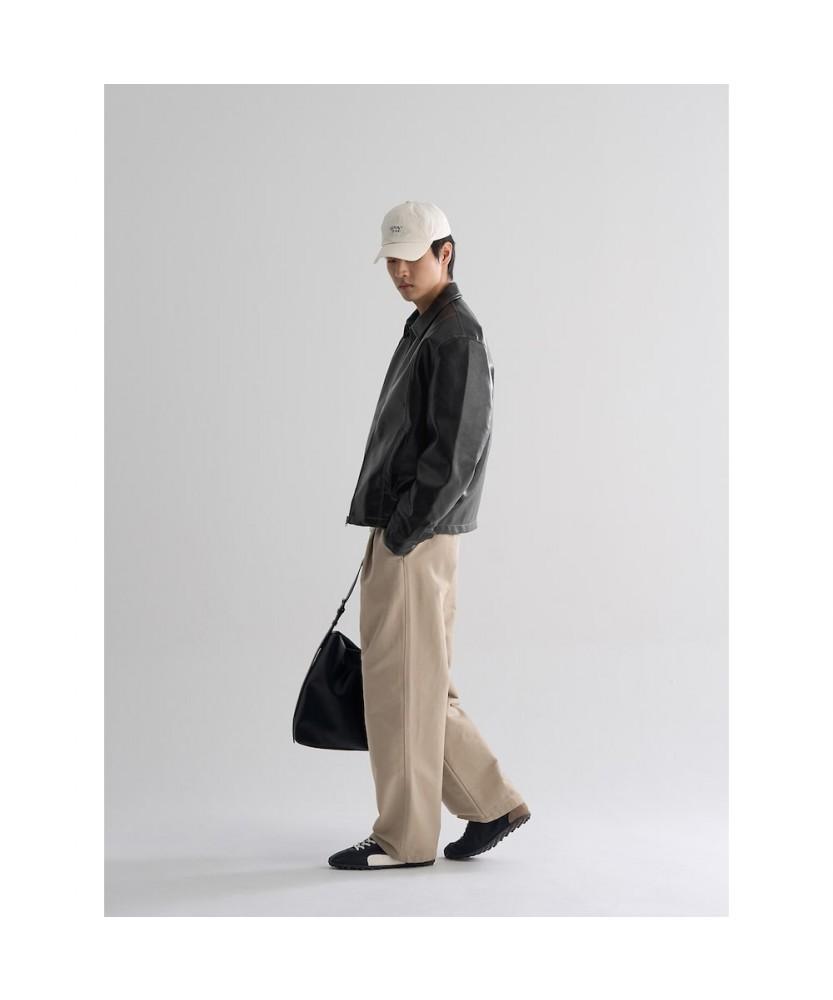 8seconds Faux Leather Topstitch Blouson Black