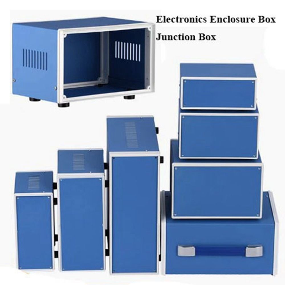 Carcasa metalică pentru electronice Carcasă albastră și albă pentru proiect Carcasă în aer liber Interior