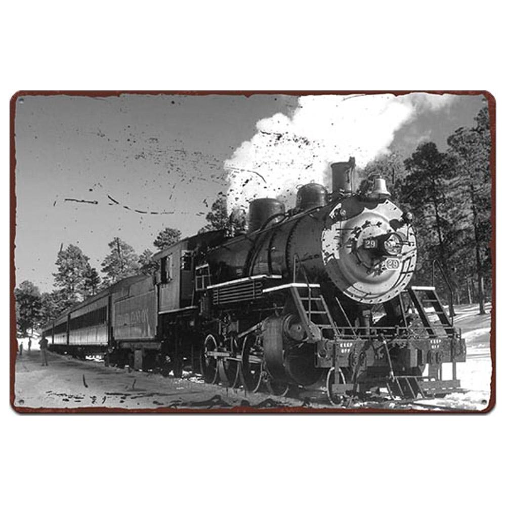 Poster Metal Tren Placă Vintage Semne de tablă Poster de perete Poster Placă retro Bar Pub Club Decor Home Decor Autocolante Poster