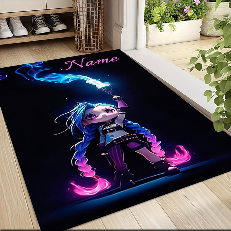 Custom Name BT21 Character Collection Carpet Rug Customizable Soft Washable Anti-Slip Home Living Room Sofa Mats Personalized Rug. 0909139