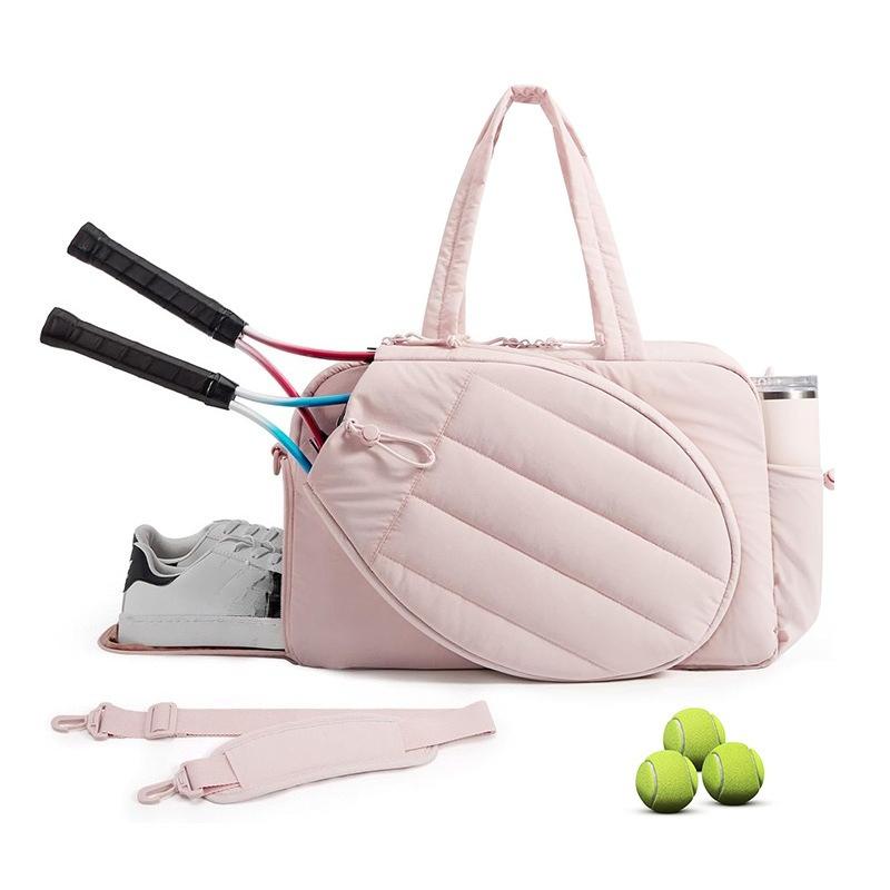 Borsa a Spalla per Tennis Sportiva Palestra Borsa Tote per Deposito Portatile Multi Tasche Borsa a Mano per Badminton Grande da Viaggio Escursionismo Campeggio Borsa a Spalla