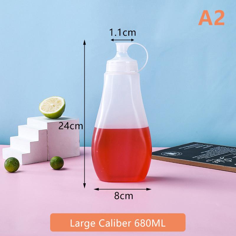 550/680Ml Squeeze Sauce Bottles Condiment Dispenser Large Mouth Dustproof Kitchen Seasoning Salad Sauce Olive Oil Bottle