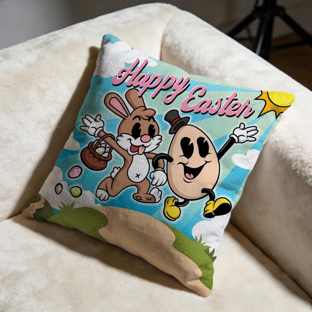 Easter Cushion Cover Soft Decorative Pillow Case Suitable for Bedroom Sofa Car Travel Use