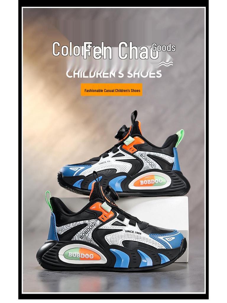 Babudou Kids' Breathable Mesh Sports Shoes - Model 2026 Spring Basketball & Casual