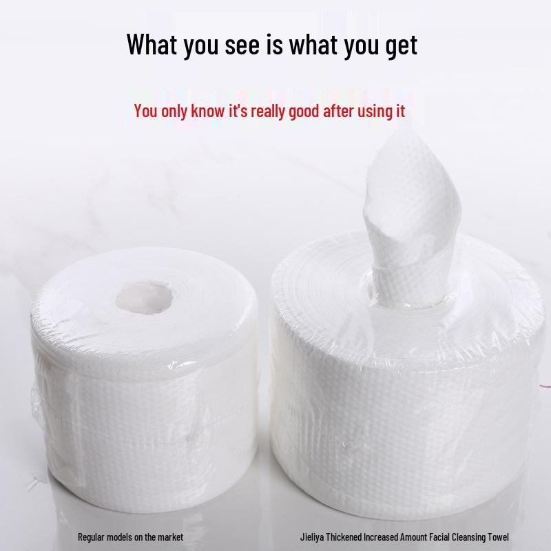 Jieliya Soft Cotton Facial Cleansing Towels Roll for Home & Salon Use
