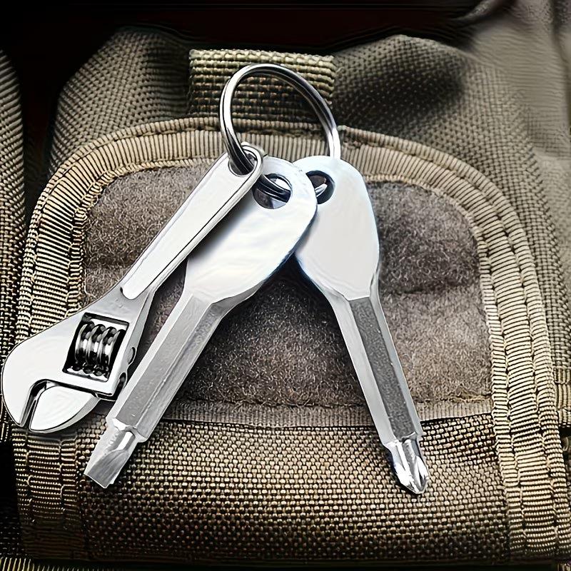 3 Portable Allen Wrench, Phillips Head Screwdriver, Mini Handle Key Ring Set-Adjustable Universal Tool Suitable for Car, Bicycle