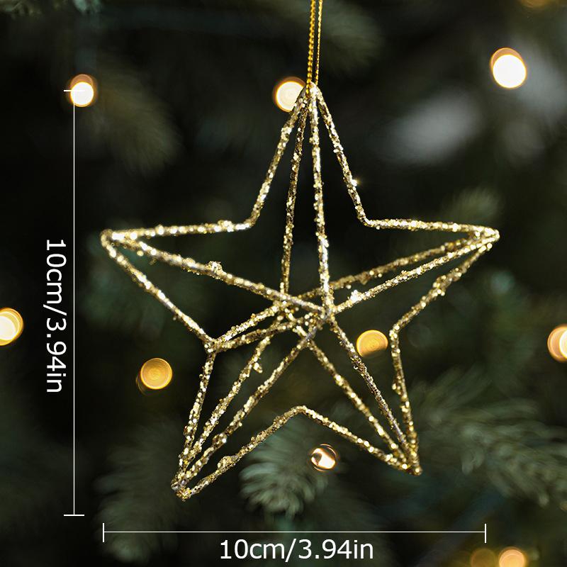 

1 шт. Рождественская елка для дома, детские игрушки, подарок на Рождество, Новый год, золотой полый металлический кулон