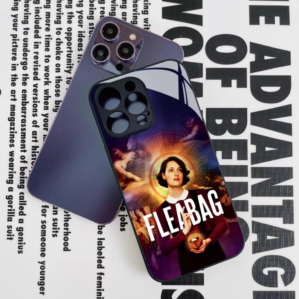 

F-Fleabag TV Series Phone Case for Iphone 17 16 15 14 12 11 13 Pro Max Mini X Air Puls Black Glass Cover iPhone 13 Pro