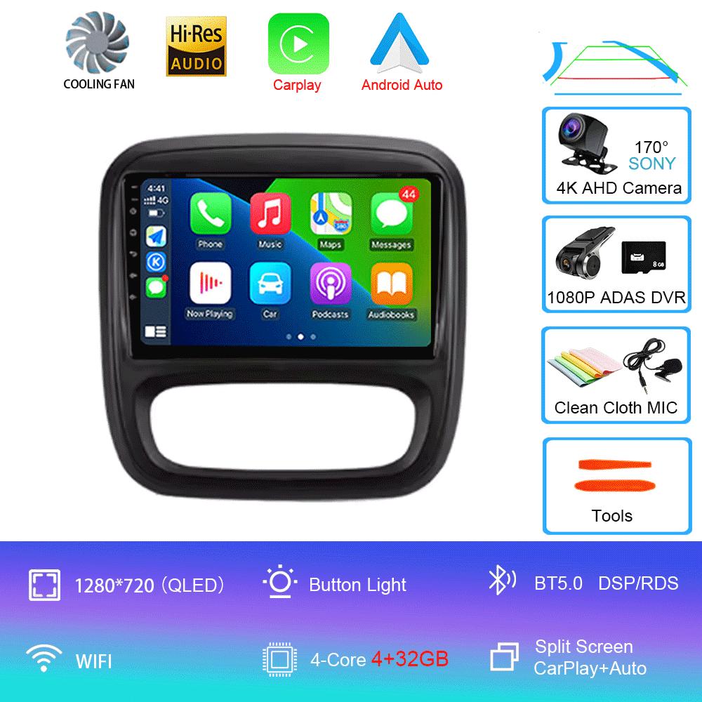 Android 12 Car Radio GPS for Renault Traffic 3 2014 - 2021 Opel Vivaro B 2014 - 2018 Multimedia Video Player Navigation Carplay