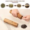 Salt and Pepper Grinder Set Wooden Manual Salt Pepper Grinder with Tray Adjustable Coarseness Pepper Mill Set for Kitchen Gadget