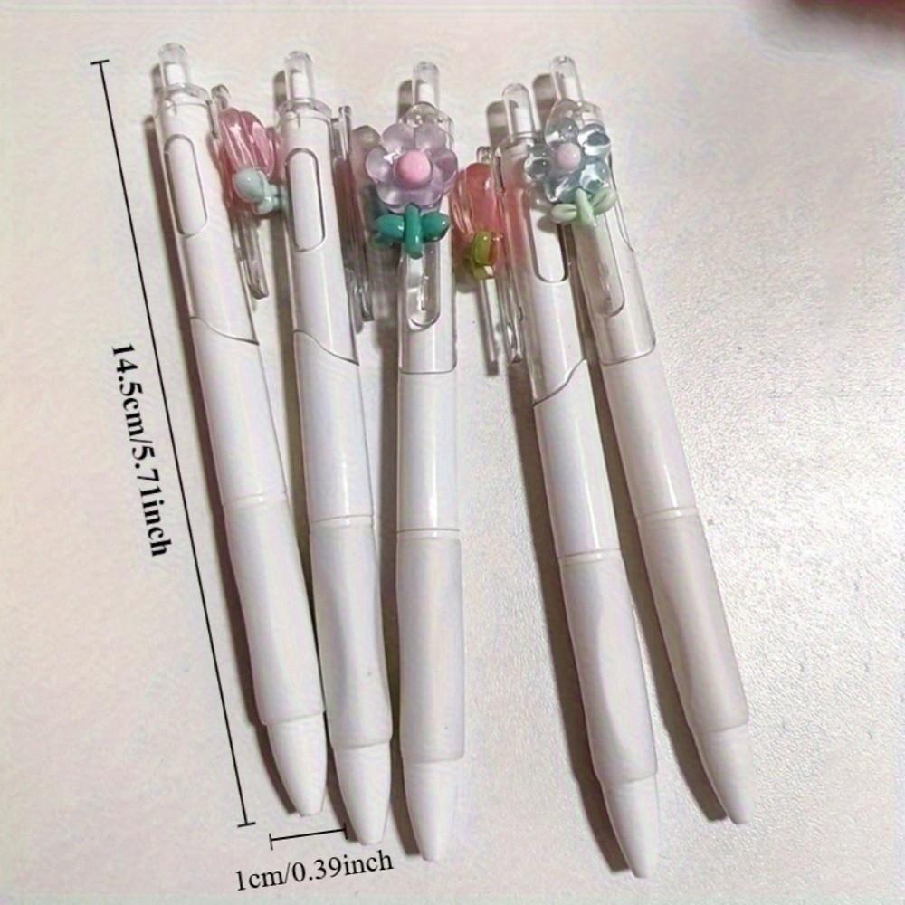 0.5mm Tulip Writing Pens Flower Ballpoint Pen Writing Smoothly Black Press Pen Student