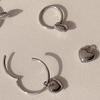 Women's Surgical Steel Drop Heart Ring Piercing Earrings