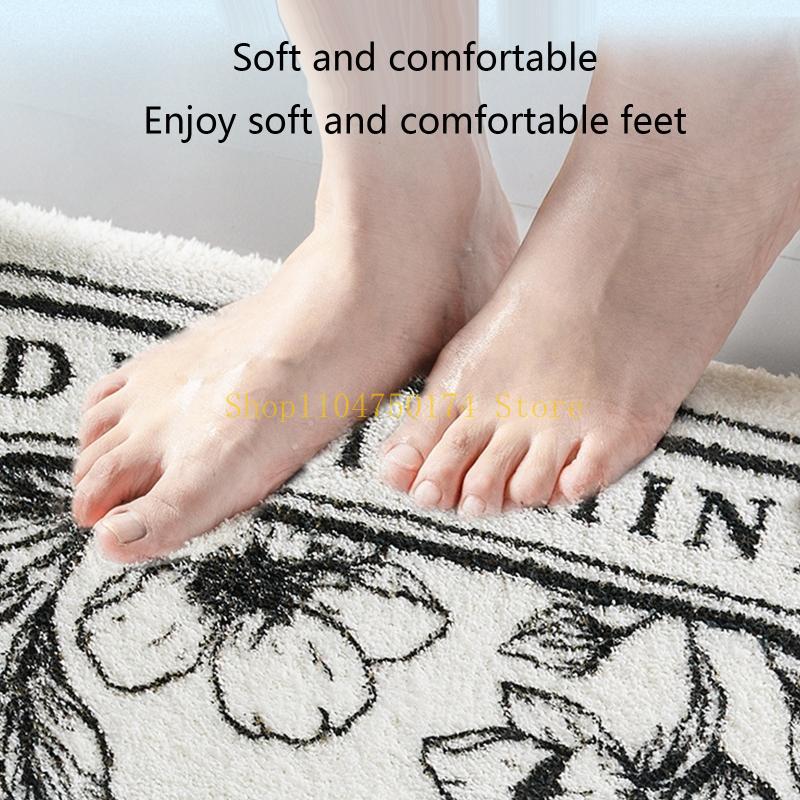 Semicircle Non Slip Entrance Doormat Quickly Dry Absorbent Bath Mat Rug Toilet Carpet for Home Bedroom Kitchen Bathroom top sale