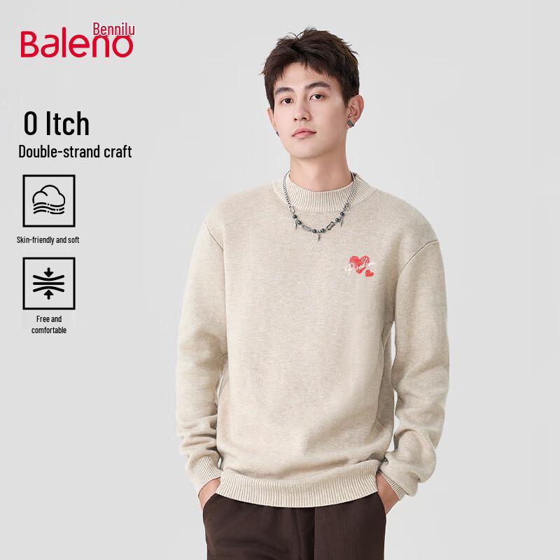 

Baleno Men s Half-Turtleneck Heavy Knit Sweater M