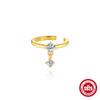 Sterling C-Shaped Ear Cuff With Crystal Accents Minimalist Chic Bone Clip Women